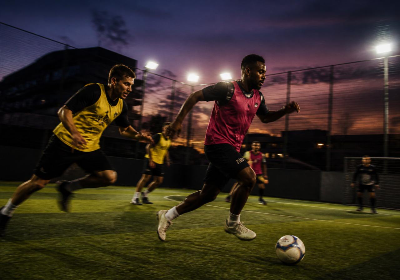 5-a-side football at a club
