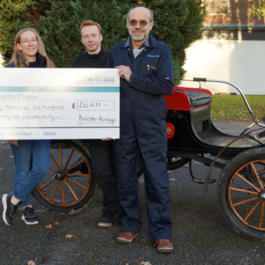 Bicester Heritage’s charity partner StarterMotor rounds off 2022 with largest donation to date